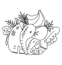 Free Printable Cartoon Elephant Coloring Pages