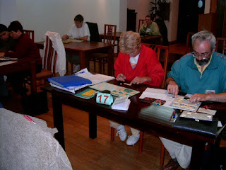 Festival International de Scrabble Francophone Roumanie Poiana Brasov 2004 - Sala Perechi, Stela Stefanescu si Francois Lamy