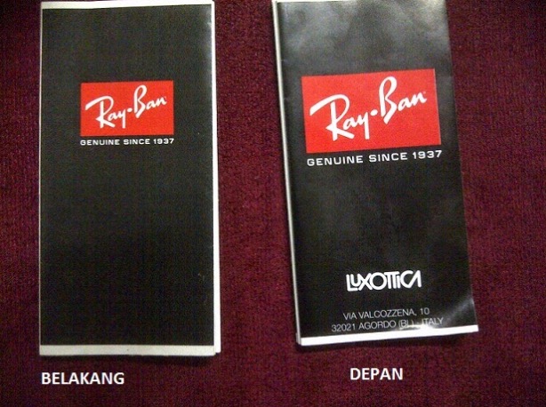 Perbezaan Rayban Original Dan Palsu