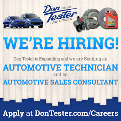 Sales Position Available at Don Tester Ford Lincoln