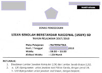 Soal USBN Matematika SD Kelas 6 dan Kunci Jawaban