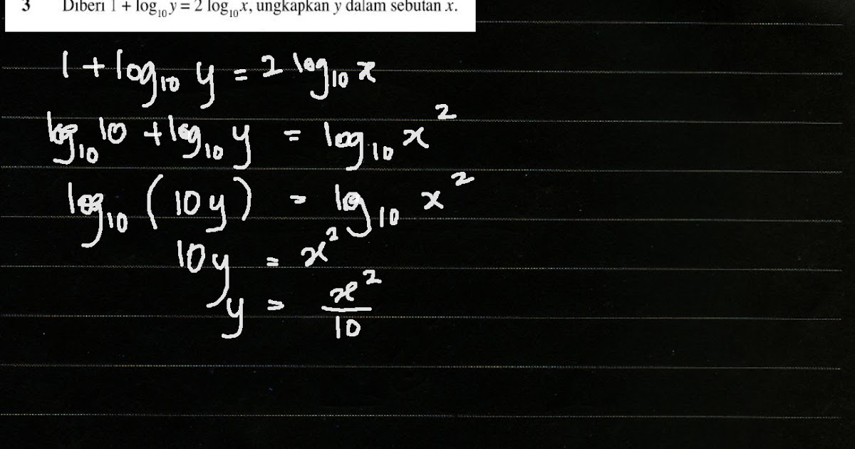 Cikgu Azman - Bukit Jalil: Matematik Tambahan Logaritma 