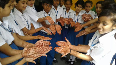 Mehendi competition in OPS International School