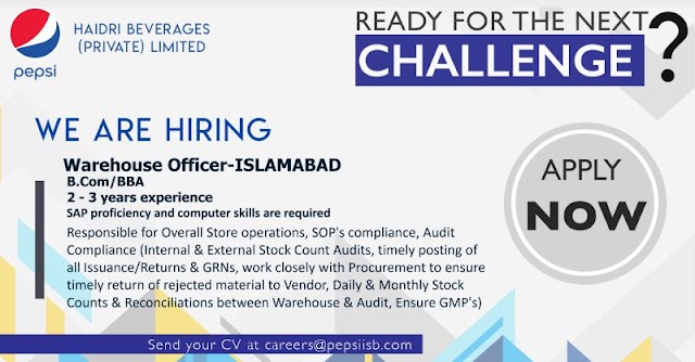 Pepsi Company Pakistan Latest jobs 2021 - Latest jobs 2021