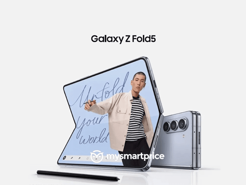 Samsung Galaxy Z Fold5 legit looking press render leaks, design and minor changes revealed!