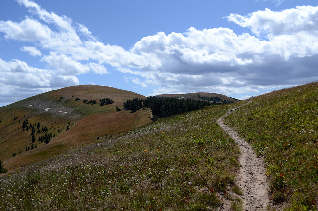 gentle climb of hills