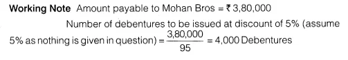 Solutions Class 12 Accountancy Part II Chapter -2 (Issue and Redemption of Debentures)