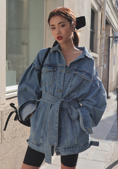 Belted Denim Jacket