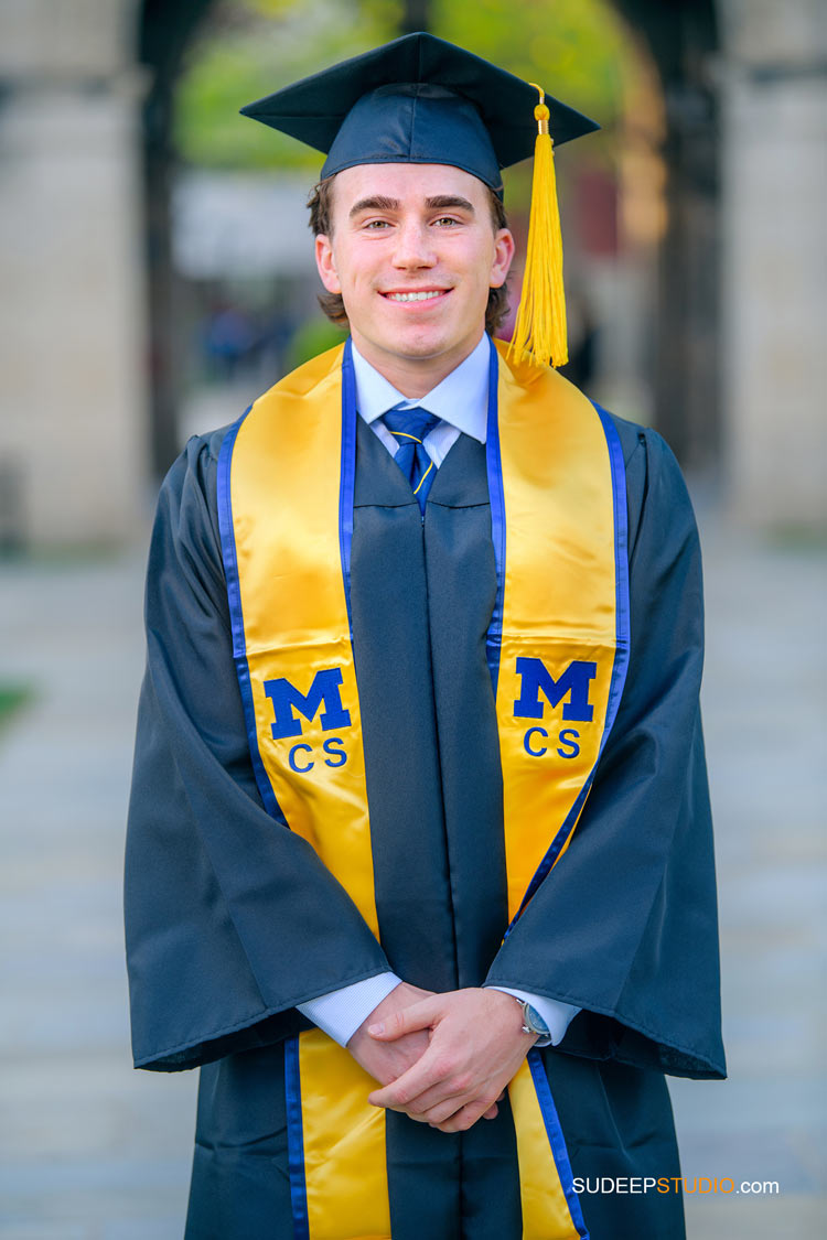 University of Michigan LSA Compyer Science College Graduation Pictures by SudeepStudio.com Ann Arbor College Graduation Photographer