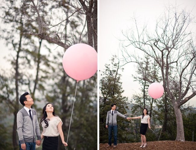balloon engagement photo