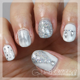 Gelish White Icicle Ice Nails
