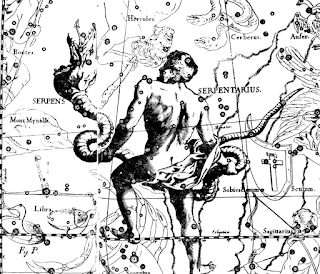 Образ на съзвездията Змиеносец | Ophiuchus и Змия | Serpens