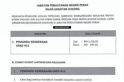 Jabatan Perhutanan Negeri Kedah : Iklan jawatan kosong Jabatan Perhutanan Negeri Perak / Menjadi salah satu tarikan kepada pelancong di negeri ini.
