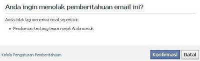 cara berhenti berlangganan email dari facebook