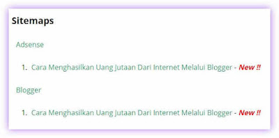 Cara Membuat Sitemap Di Blogspot Responsive Dengan Mudah