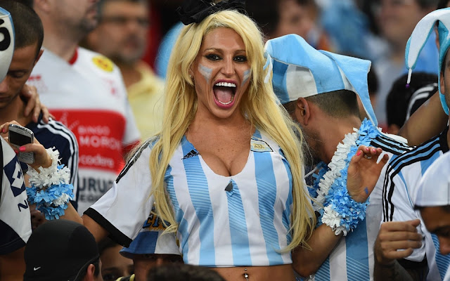 Argentina Supporter Girl HD Wallpaper