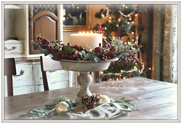 French Farmhouse-French Country- Christmas- Dining Room-From My Front Porch To Yours