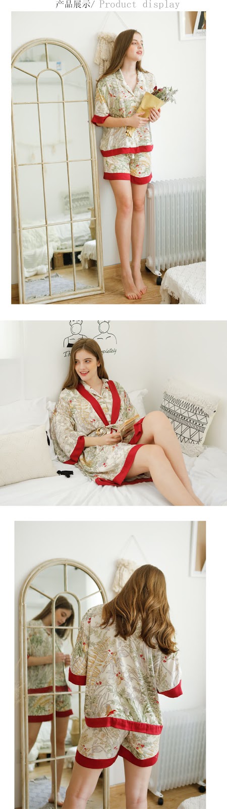 Cheap Women Romantic Satin Silk Pajama Set Review