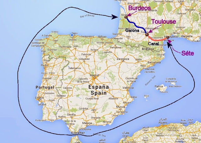 mapa del Canal du Midi
