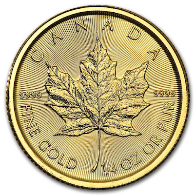 2016 CA Canada 1/4 oz Gold Maple Leaf BU Gold Brilliant Uncirculated