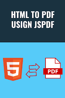 how to make html to pdf usign jsPDF 