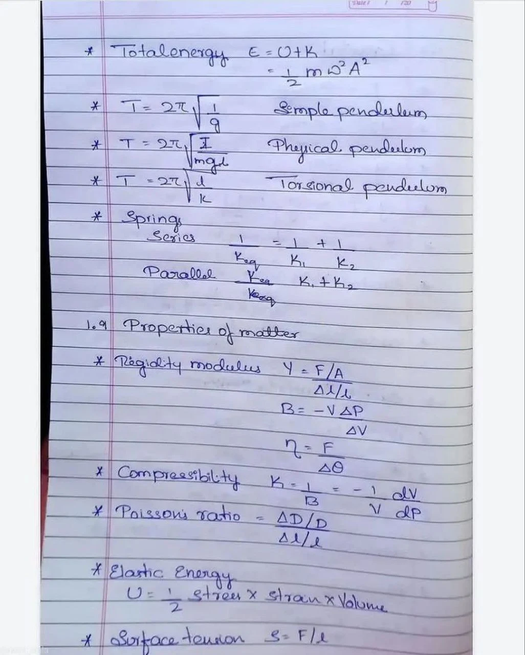 Physics Formulas