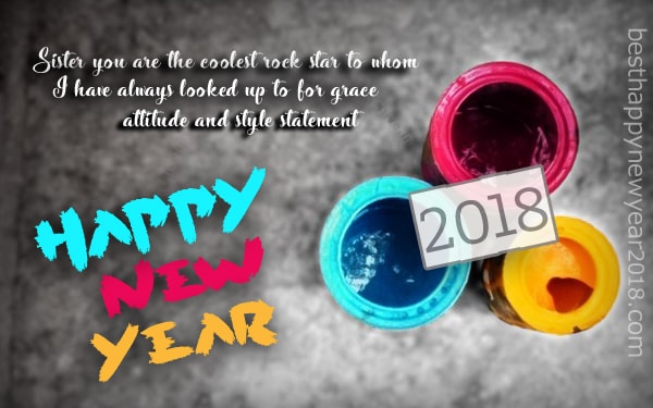 Happy New Year 2018 Quotes for Sister