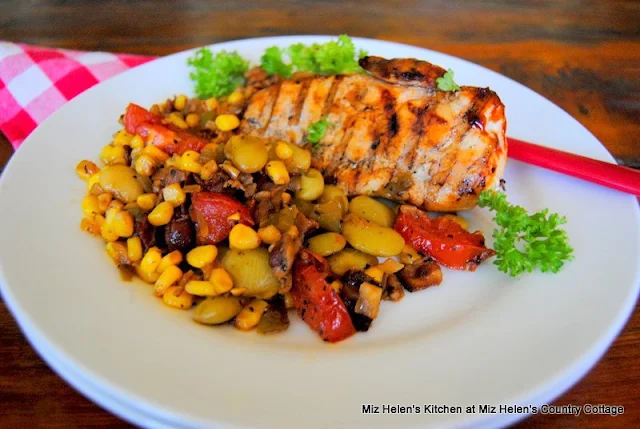 Skillet Succotash at Miz Helen's Country Cottage