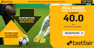 betfair supercuota Real Madrid gana a Valencia 1 diciembre