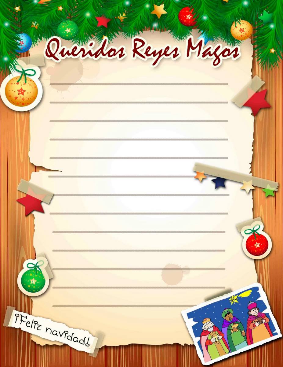 Carta a los Reyes Magos para imprimir Trato o truco