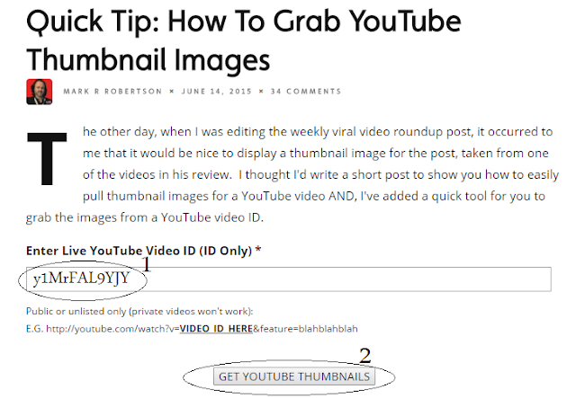 الطريقة الأولى لتحميل الصور المصغرة لأي فيديو على اليوتيوب