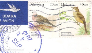 Stamps: Spotted Dove & Ochraceous Bulbul