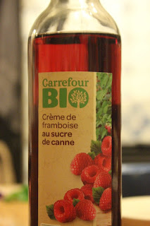 Organic raspberry liqueur