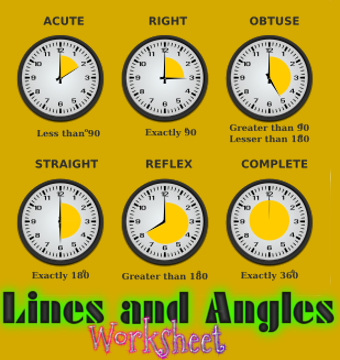 Class 7 - Maths - Lines and Angles (Worksheet) (#cbsenotes)(#eduvictors)