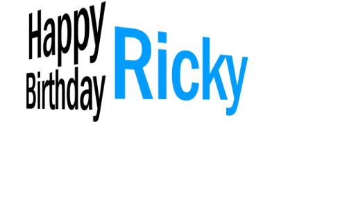 Happy Birthday Ricky (Animated GIF)