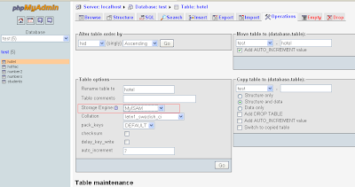 change Mysql database storage engine 3