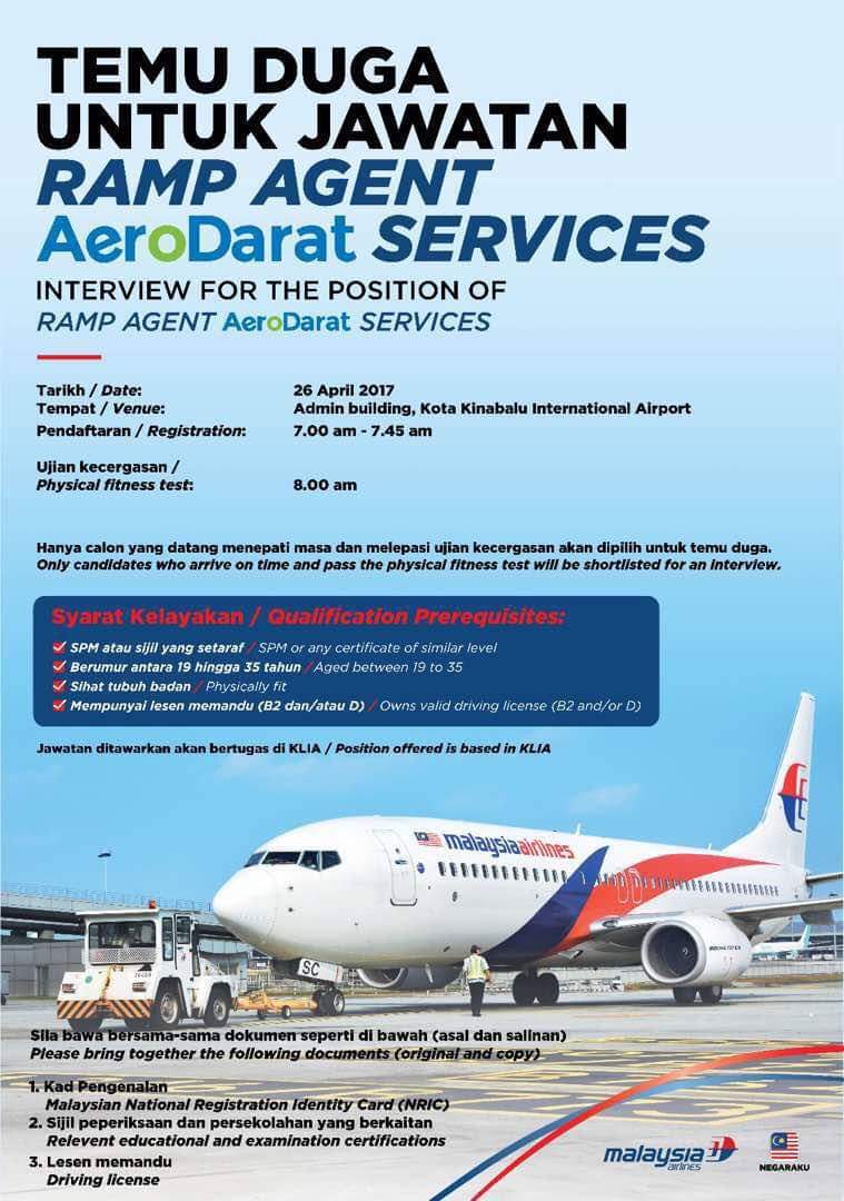 Ramp Agent AeroDarat Services Malaysia Airlines Berhad 
