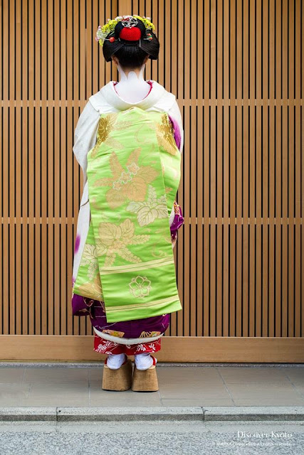 Maiko wears darari obi