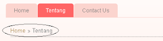 Inilah penampakan breadcrumbs yang ada di tutorsimpl3.blogspot.com - dengan ini para pengunjung dapat mengetahui dimanakah si pengunjung sekarang berad