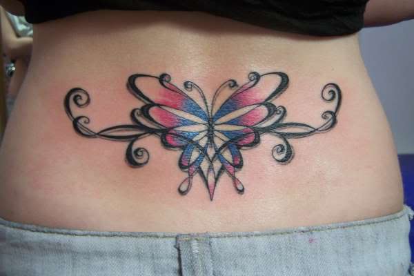 Butterfly Lower Back Tattoo Design Generally discovered about the little 