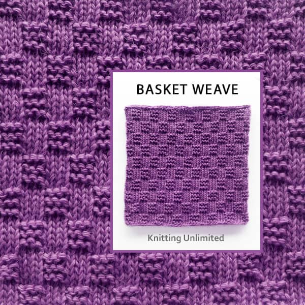 Basket weave Knitted square
