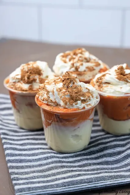 pumpkin pies in a cup