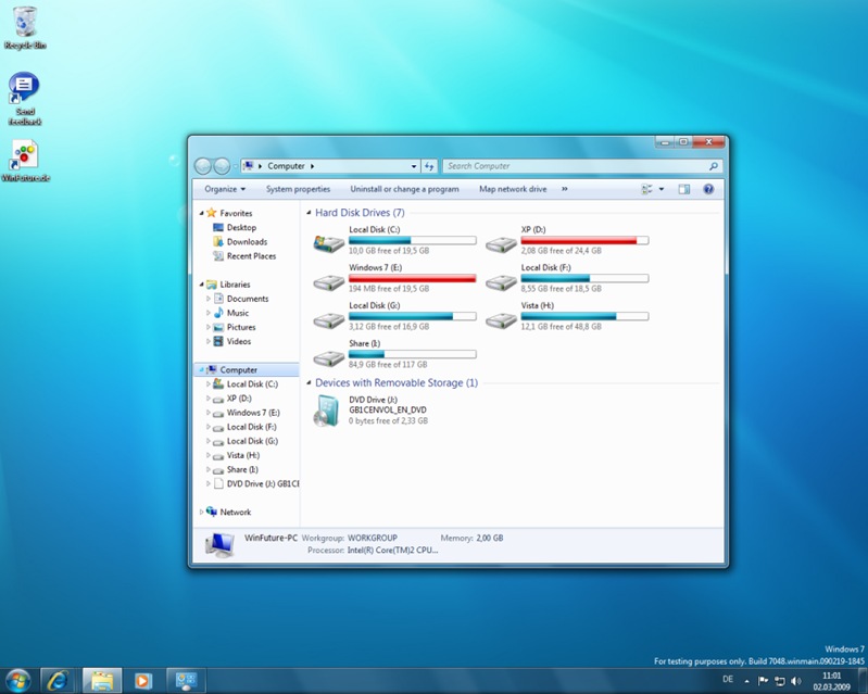 Windows 7 Build 6.1.7048