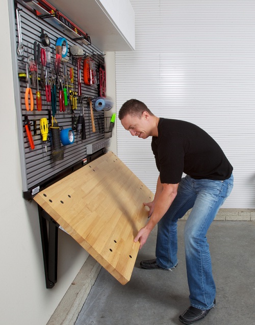 Folding Workbench Garage PDF Woodworking