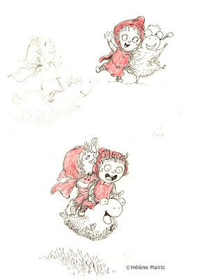 illustration "petit chaperon rouge" recherche de personnage character design