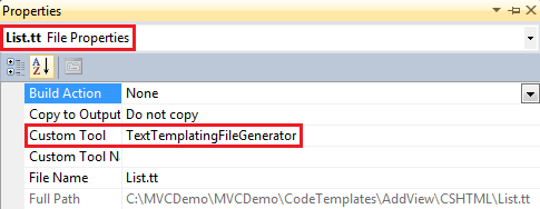 Customizing t4 templates