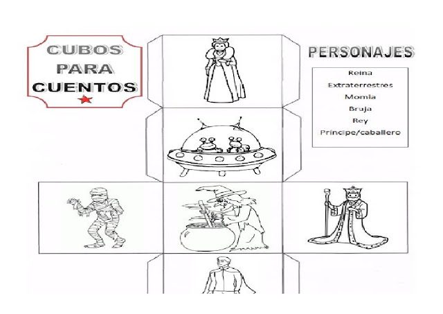 cuentos cortos,cubos,primaria,personajes