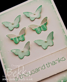 Irresistibly Yours - A Pretty Butterfly Thank You Card - find out how you can get these pretty papers free here