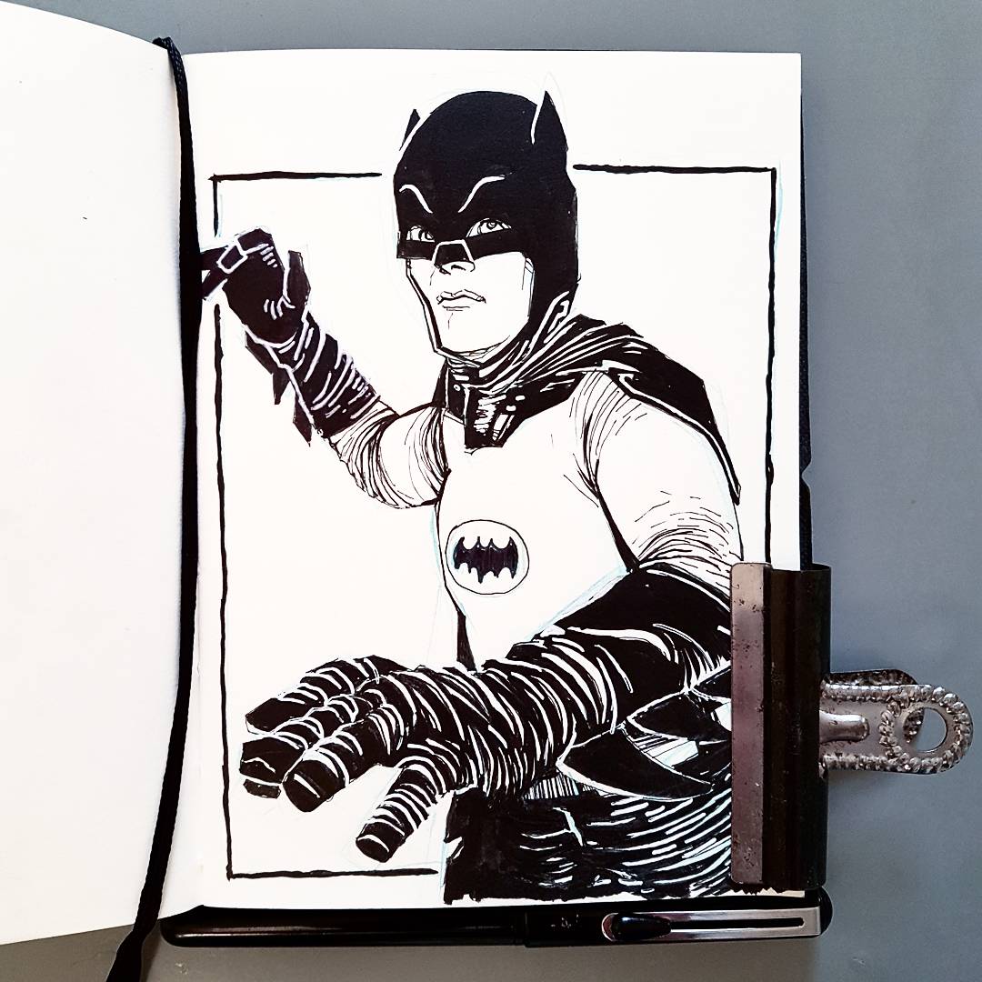 Adam West Batman sketchbook