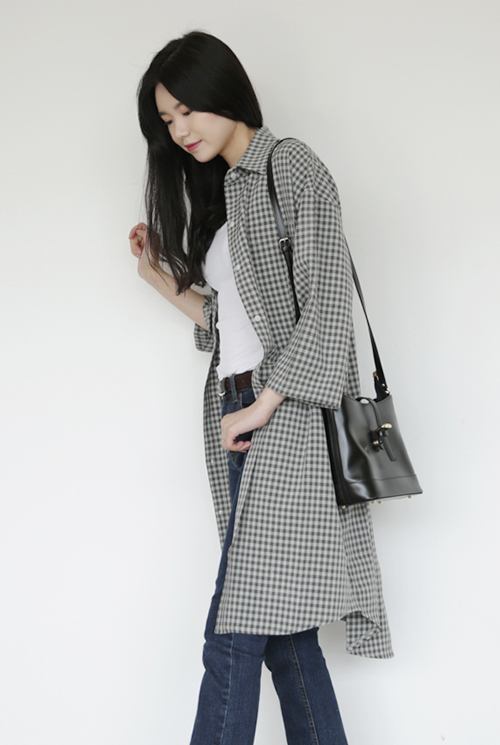  Checkered Shirt Dress